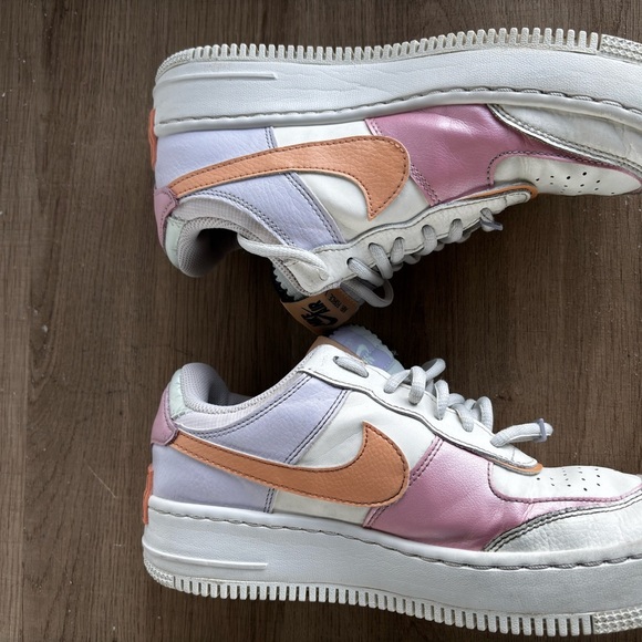 Size 8- Nike Air Force 1 Shadow Orange Chalk Pink Glaze W - Picture 10 of 14